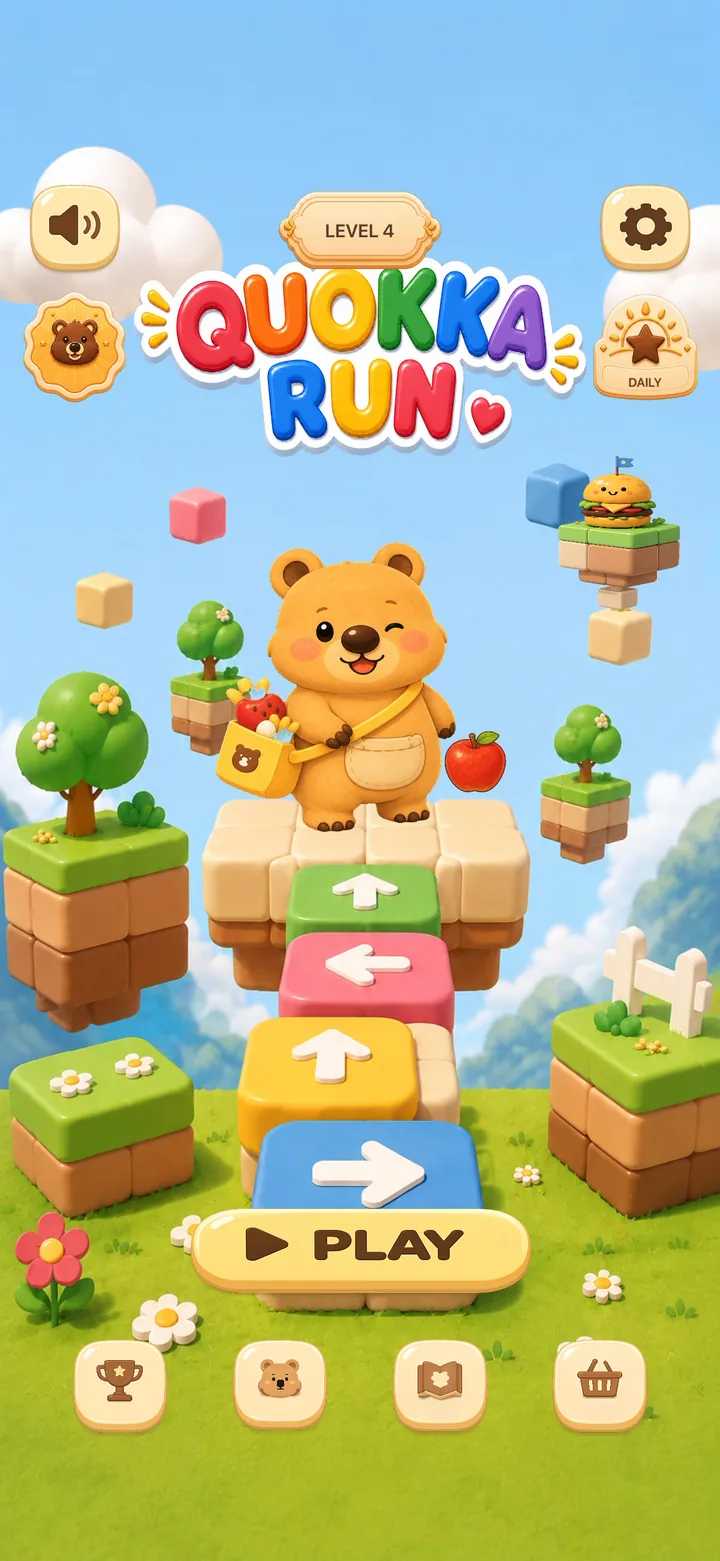 Quokka Run home screen