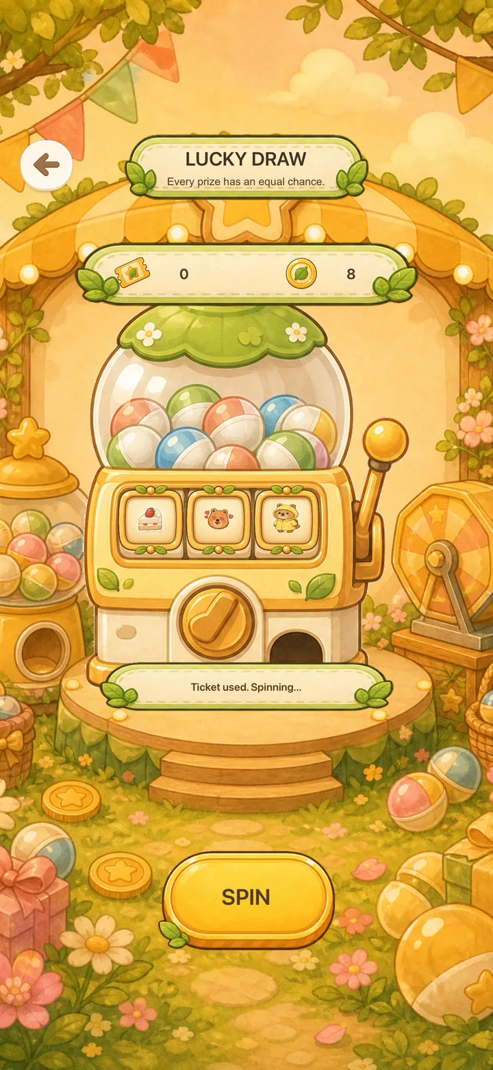 The Lucky Draw machine for cosmetic collectibles